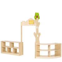 Durchgangselement Baum mit Regalen