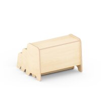 Tischregal mit 2 Polsterbänken Rückseite
