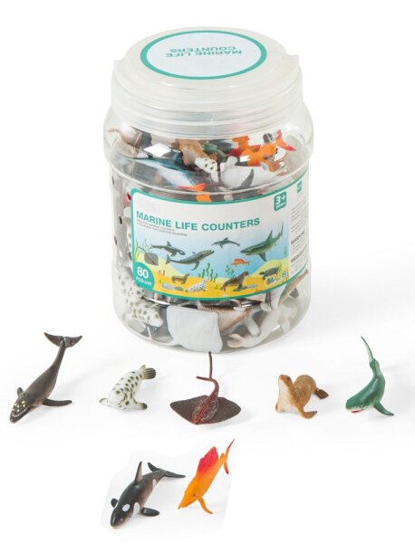 Meerestiere in der Dose, XL- Set, 80-tlg.