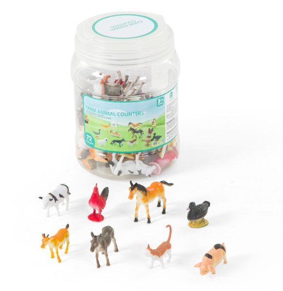 Bauernhoftiere in der Dose, XL- Set, 72-tlg.