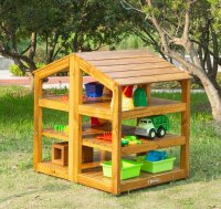 Outdoor Regal, 4-seitig offen, als Häuschen