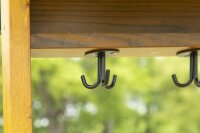 Outdoor Garderobe, fahrbar Detail Haken