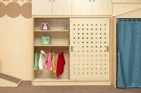 Garderobenschrank, offen, Einbausituation
