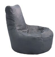 Sitzsack mit Lehne outoor & indoor grau