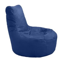 Sitzsack mit Lehne blau