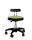 Rollhocker Maxi mit breiter Lehne - grau
