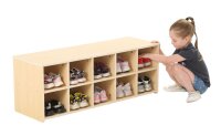 Schuhregal für 10 Paar Schuhe mit Kind