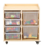 Regalwagen mit 4+2 Boxen von vorne