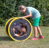 Pedalo Lauftrommel Kind schiebend