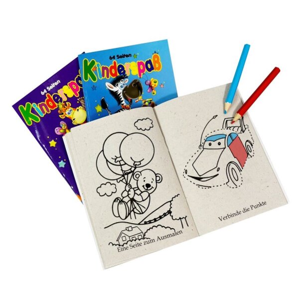 Mal- u. Beschäftigungsbuch A6 inkl. 6 Buntstifte 22