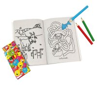 Mal- u. Beschäftigungsbuch A6 inkl. 6 Buntstifte