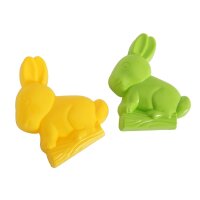 Sandform Hase Varianten grün und gelb