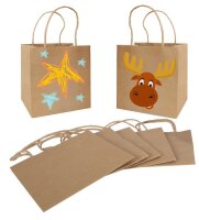 Papiertüten natur, 12er Set Beispiel  Weihnachten