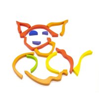Holz-Legesteine Katze