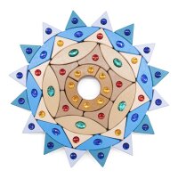 Mandala aus Holzsteinen