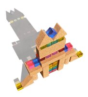 Leuchtwürfel Bausteinkasten 51-tlg.