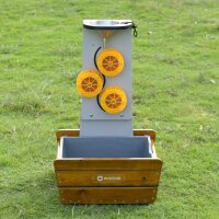 Wasserspiel Wasserräder von vorne