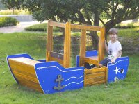 Outdoor Fischerboot mit Kind