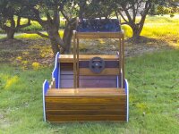 Outdoor Fischerboot von hinten