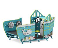 Spielgerät Boot Hafenschlepper von hinten