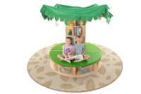 Lese-Insel Baum mit Teppich von oben