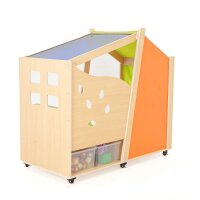 Mobiles Spiel- und Lesehaus Rückseite