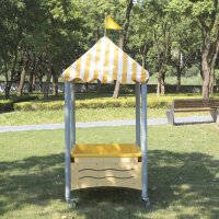 Mobiler Matschtisch mit Spitzdach