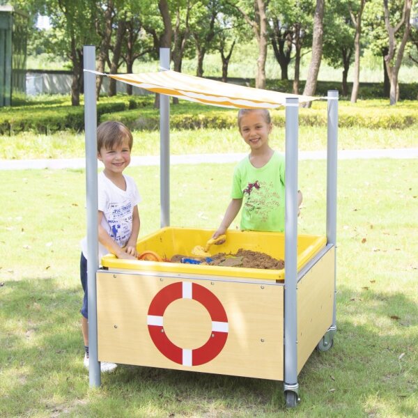 Mobiler Matschtisch mit Schrägdach 348