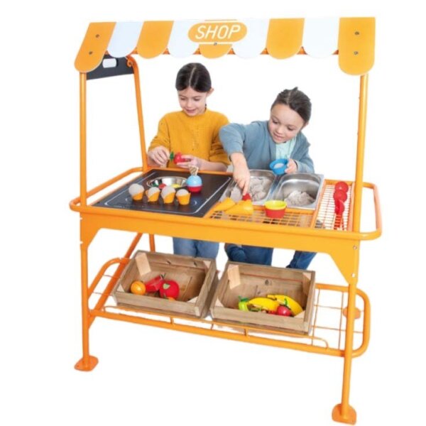 Rollenspiel-Station Ice Cream & Shop mit Kindern