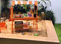 Rollenspiel-Station Ice Cream & Shop im Sandkast
