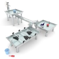 Edelstahl-Matschtischanlage E mit Pumpe