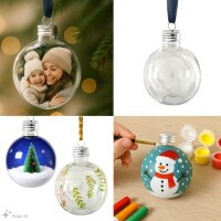 Deko Weihnachtskugeln, 6er Set gestaltet