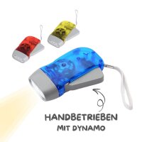 Taschenlampe LED - mit Dynamo; handbetrieben, ohne