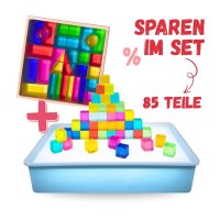 Sparset: Leuchtkasten + Leuchtbausteine u. -Würfel