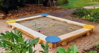 Natursandkasten Rechteck mit Sand