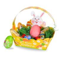 Osterkörbchen Hase gefüllt als Osternest