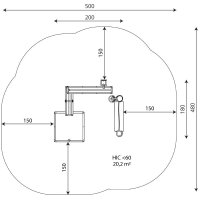 Draufischt der Sandbaustelle Matschtisch