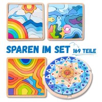 Holz-Legepuzzle Elemente - 4er Sparset 404