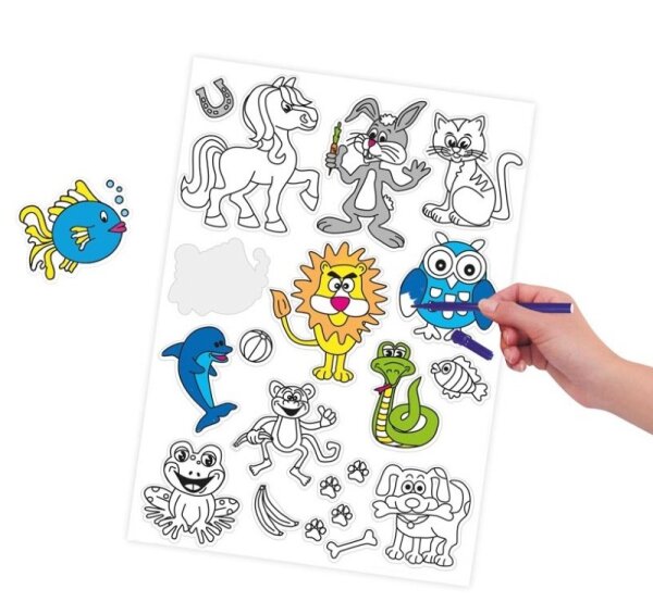 Sticker zum Ausmalen