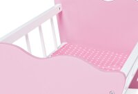Puppenwiege Rosa, 4-tlg. Detail von oben