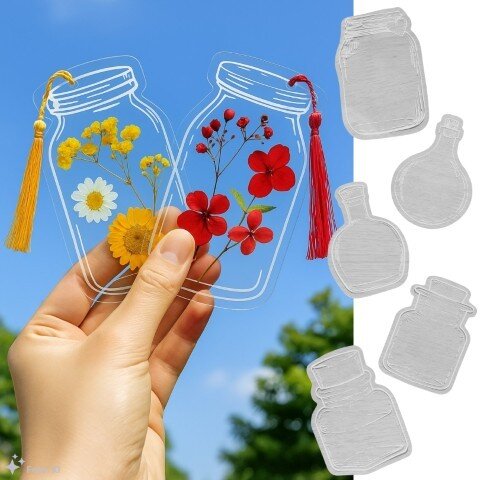 Doppelklebefolien mit Blüten und Hand