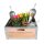 Mehlschaufeln 4er Set in der Kiste mit Blumen