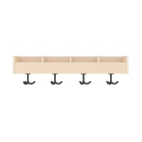 Garderobenablage 80 cm, 4 Fächer, frontal