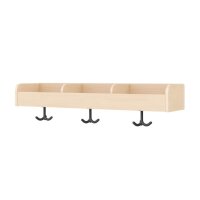 Garderobenablage 90 cm, 3 Fächer, schräg