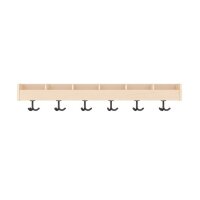 Garderobenablage 120 cm, 6 Fächer