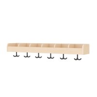 Garderobenablage 120 cm, 6 Fächer
