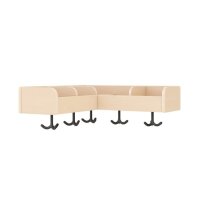 Garderoben-Eckablage 60 cm, 5 Fächer