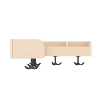 Garderoben-Eckablage 60 cm, 5 Fächer, Seitenansich