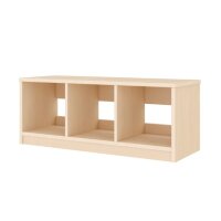Garderobenbank Sockel 90 cm, 3 Plätze, seitlich