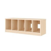 Garderobenbank Sockel 100 cm, 5 Plätze, seitlich